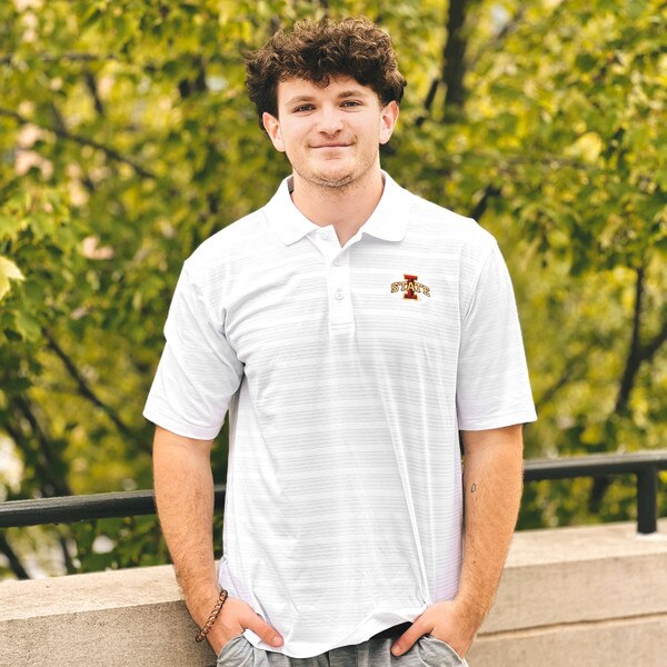 Champion® I-State White Striped Polo